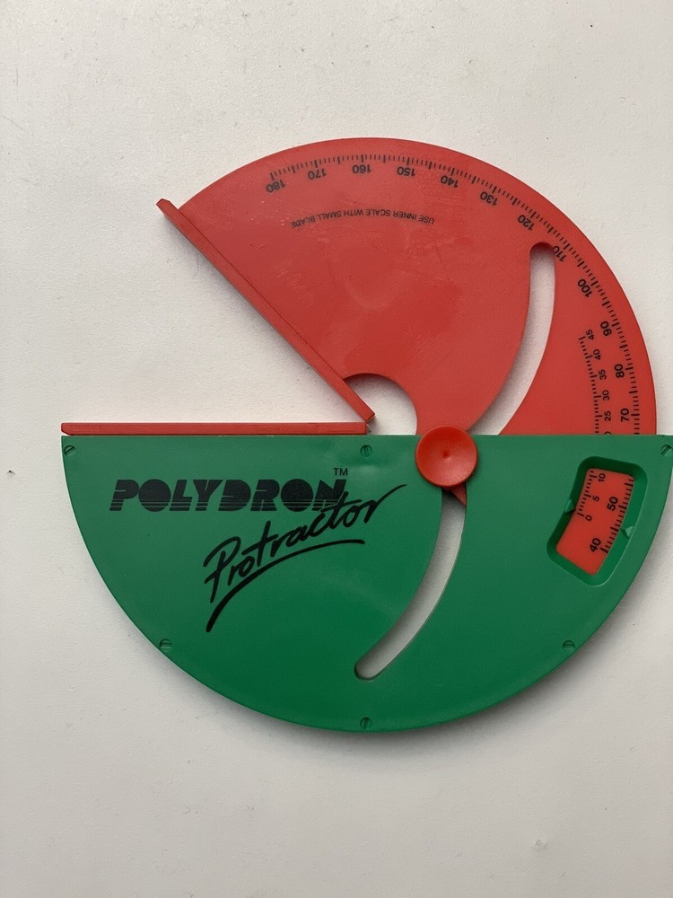 Vintage Polydron Protractor 1989 England Original package with instructions