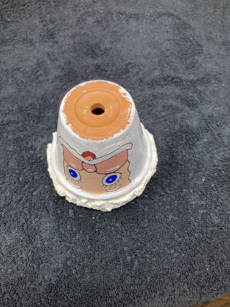 Hand painted Santa flower pot