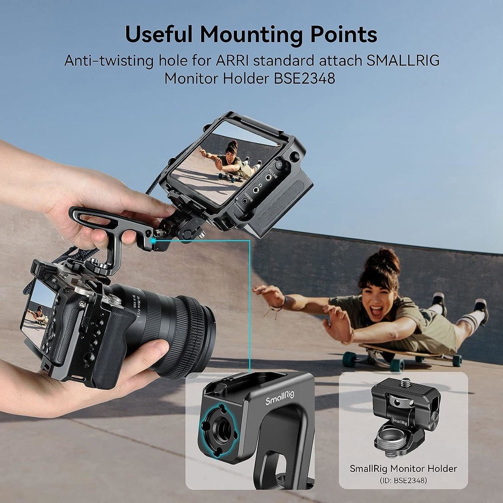 SmallRig Mini Top Handle for Lightweight Cameras (1/4"-20 Mounting Screws)