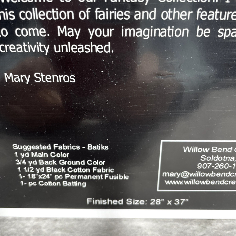 Fairies " Meghan " Quilt Pattern Plus Bonus Pattern by Willow Bend Creations New