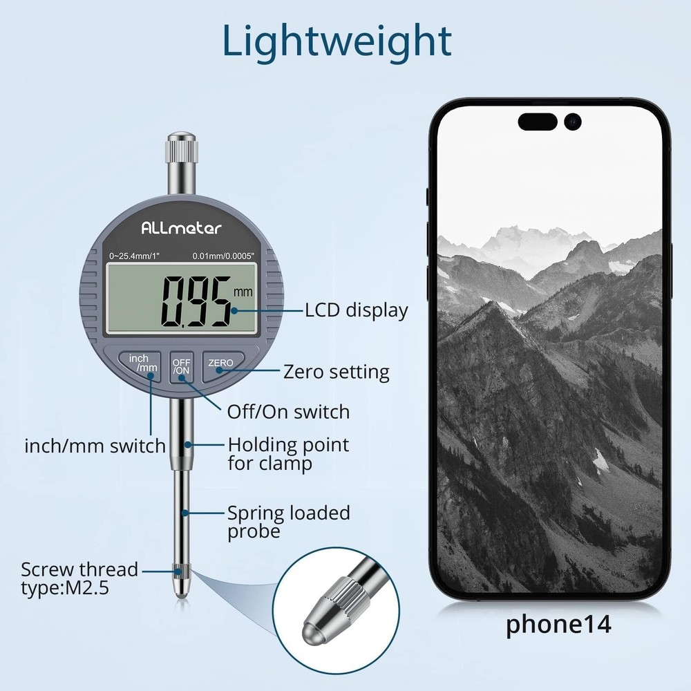 Digital Dial Indicator 0-25.4mm & Coaxial Centering Test Indicator...