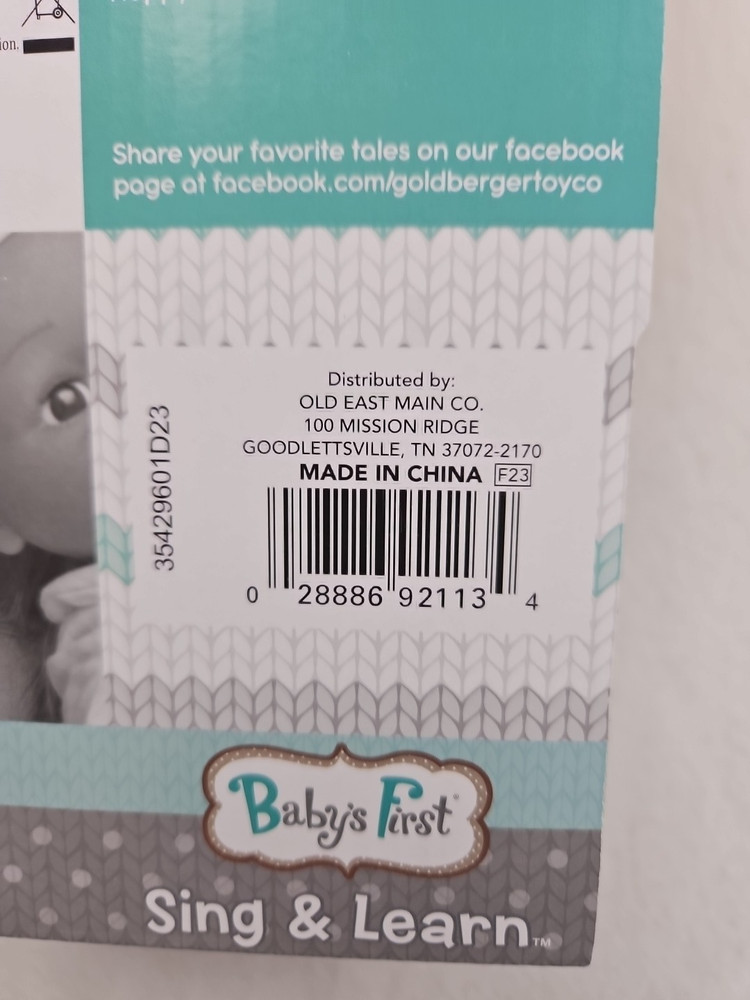Goldberger Doll Baby's First Sing & Learn Giraffe