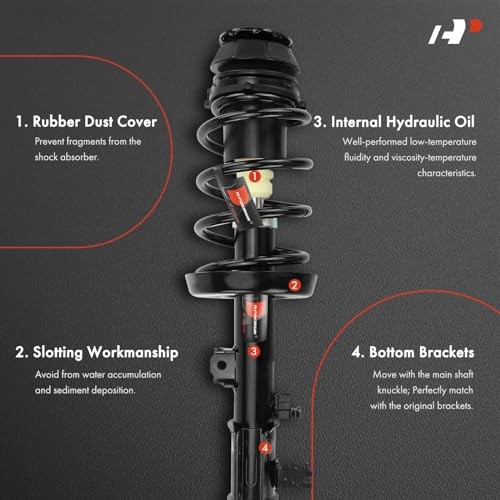 Front Complete Strut & Coil Spring Assembly Compatible with Saturn Front Side