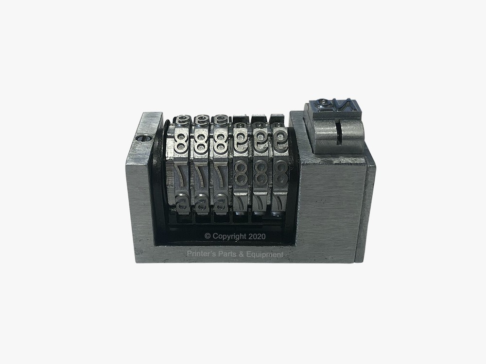 Numbering Machine 5/32" 6 Digits Backward Gothic (Steel) 3 Drop Zeros SKIP2 ODD