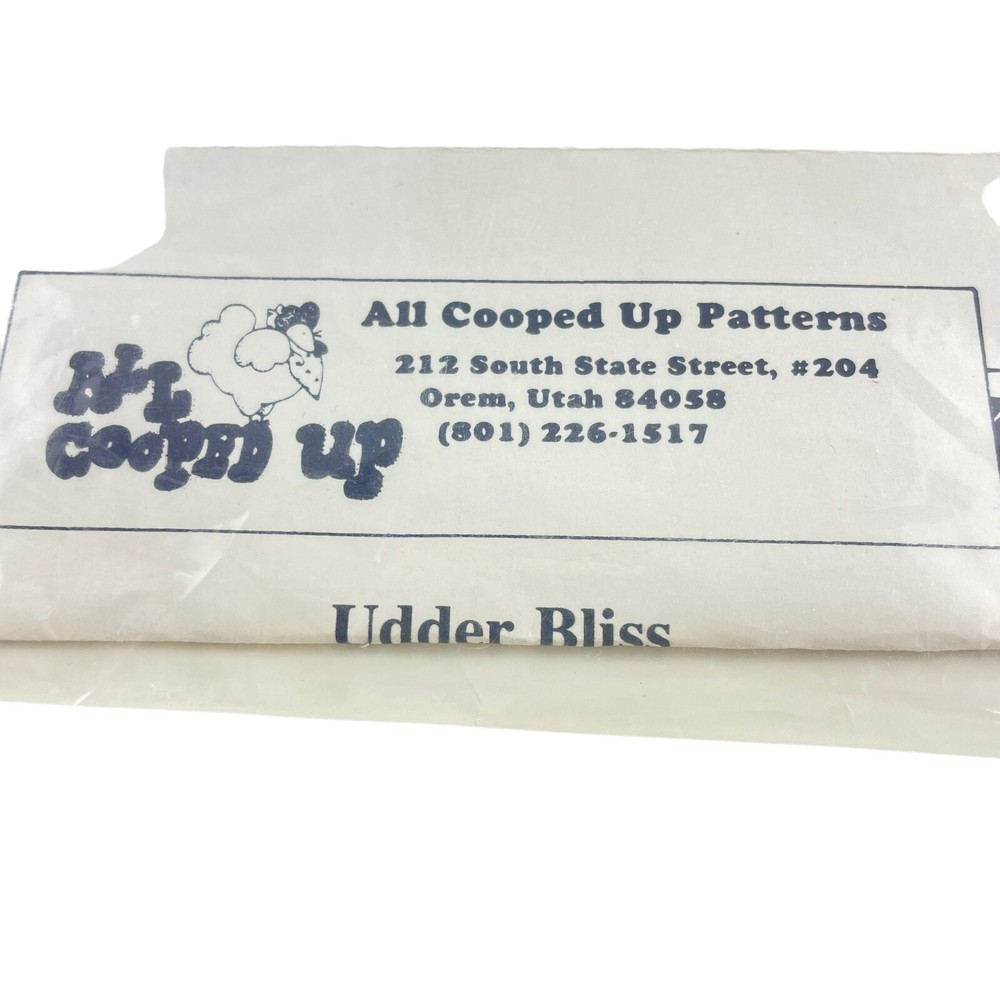 All Cooped Up Sewing PATTERN Udder Bliss Cows Small Medium Large