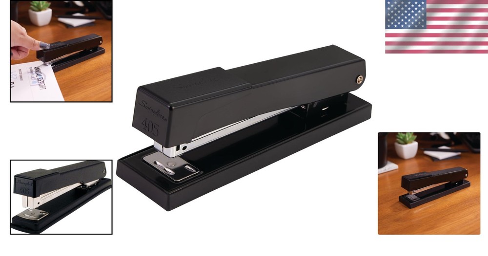 Light Duty 405 Metal Stapler - Securely Staple 20 Sheets, Tacking Capability