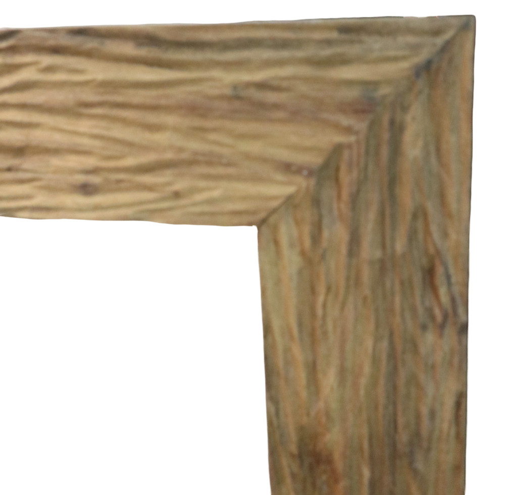 Handmade Square Teak Wood Mirror – Artisan Crafted Frame