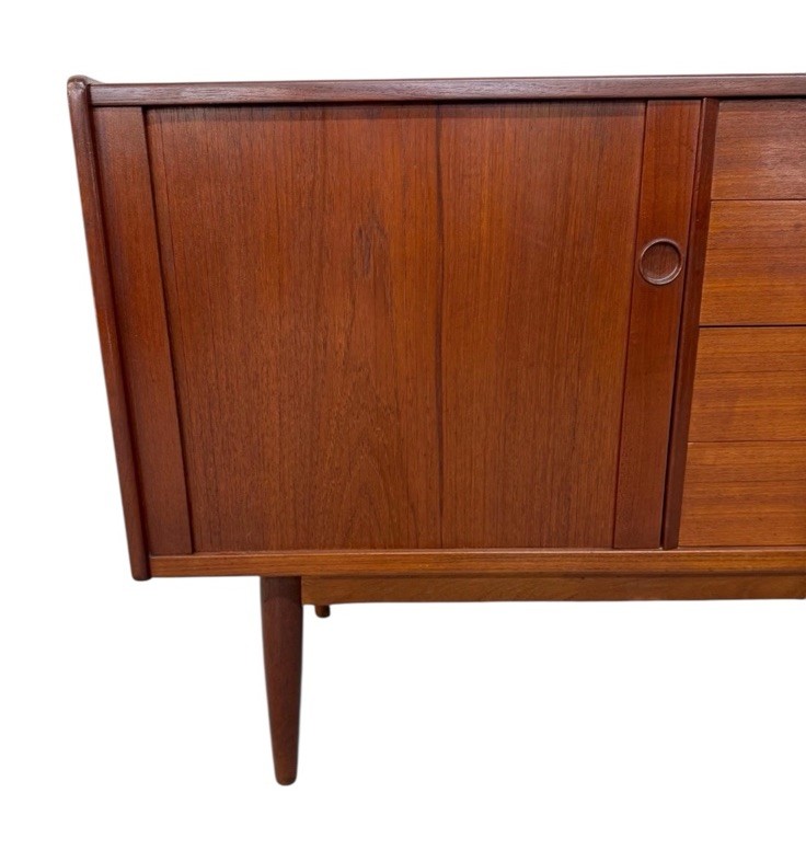 Mid-Century Danish Modern Teak Tambour Sideboard - REFINISHED!