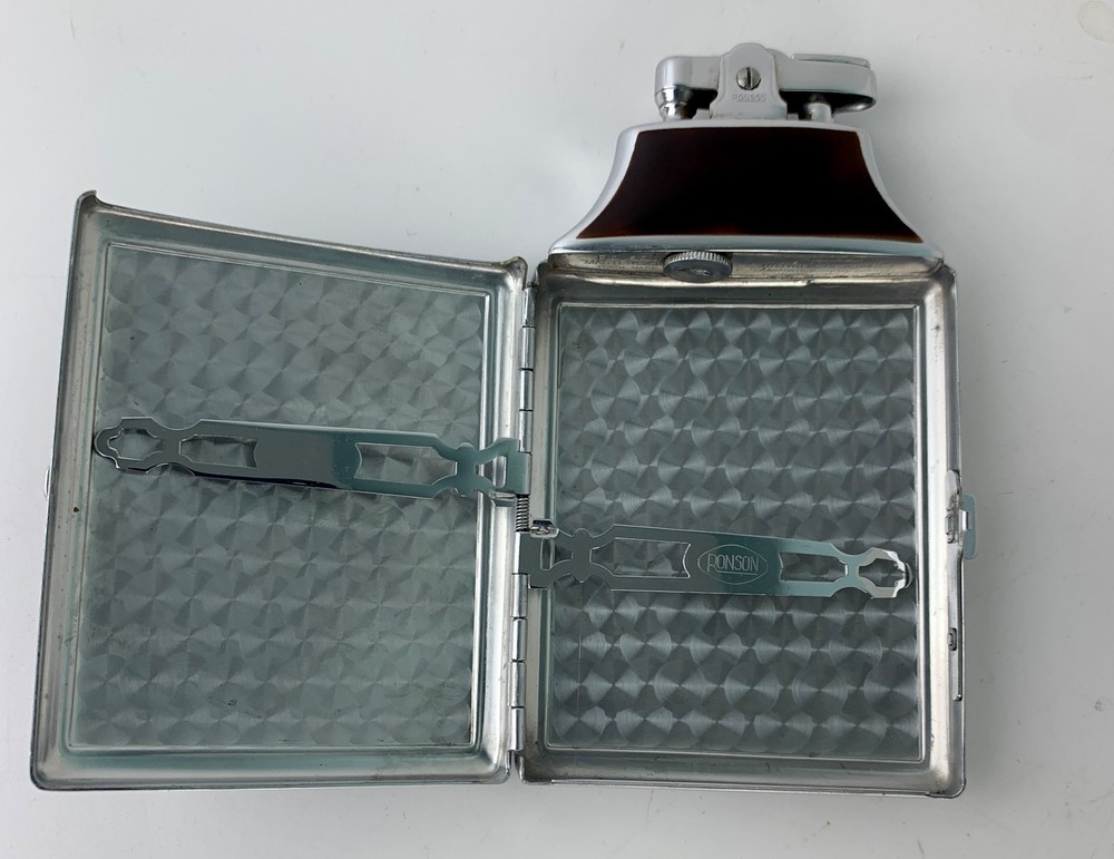 Vintage Ronson Mastercase Lighter and Cigarette Case