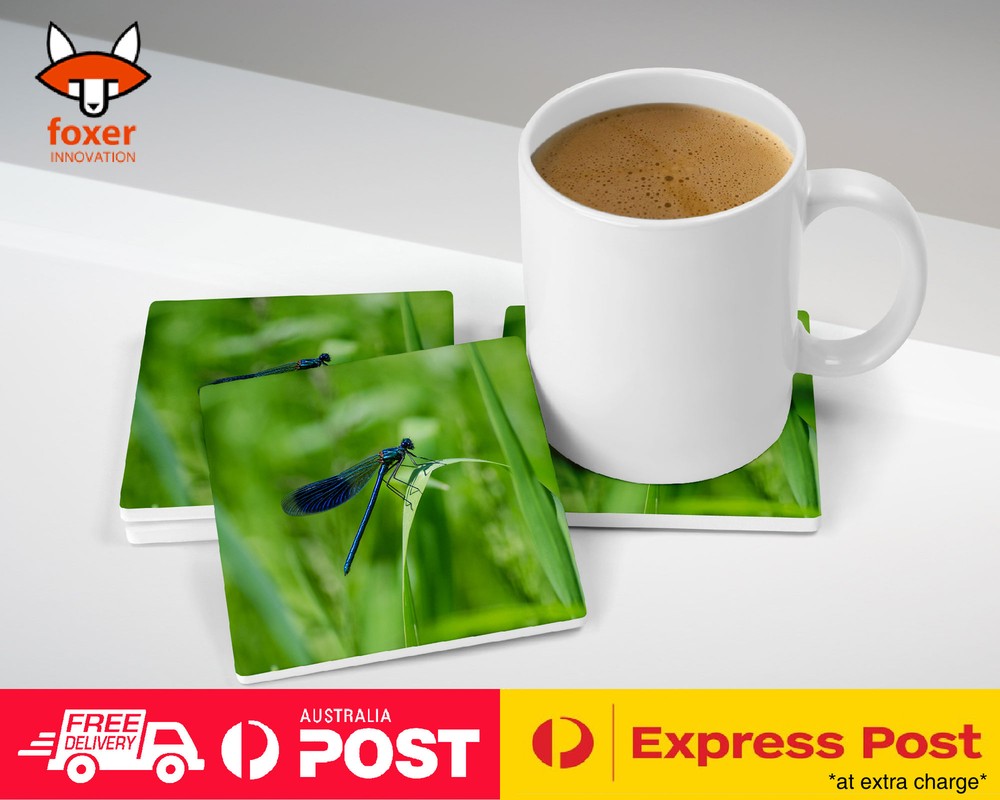 COASTER COFFEE DRINKING MAT|BEAUTIFUL BLUE FLY MOSQUITO