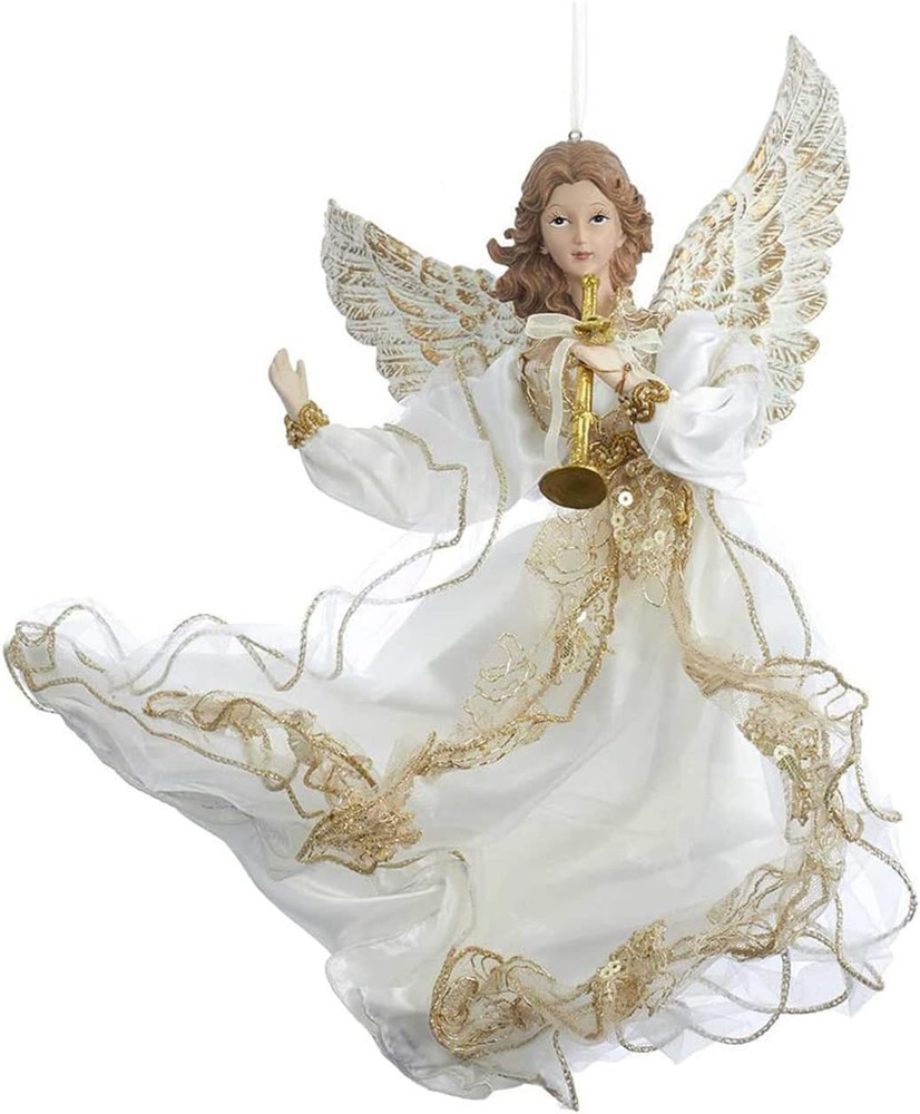 J6064 Ornament, Ivory, White, Gold