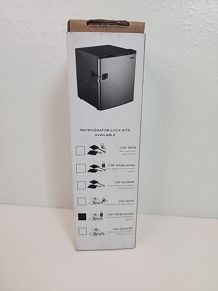 Refrigerator Lock Kit with Combination Lock, New Opened Box