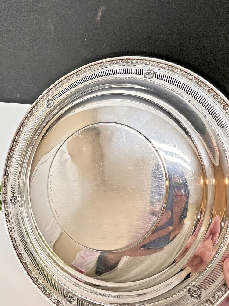 WALLACE Sterling Silver Dish 9-1/8" Diameter No Monogram 279 Grams