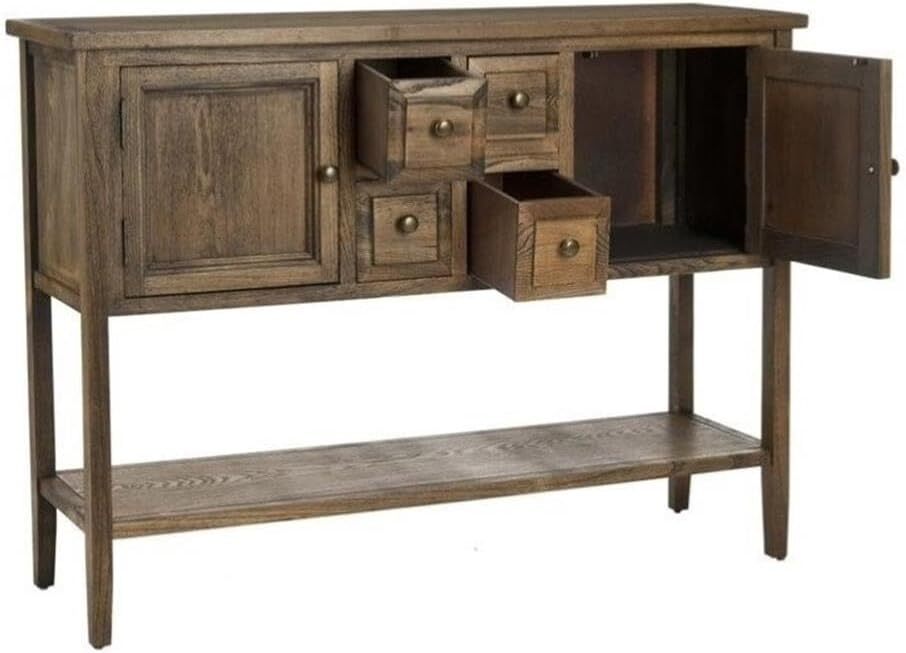 American Homes Collection Charlotte Medium Oak Sideboard with 4 drawer