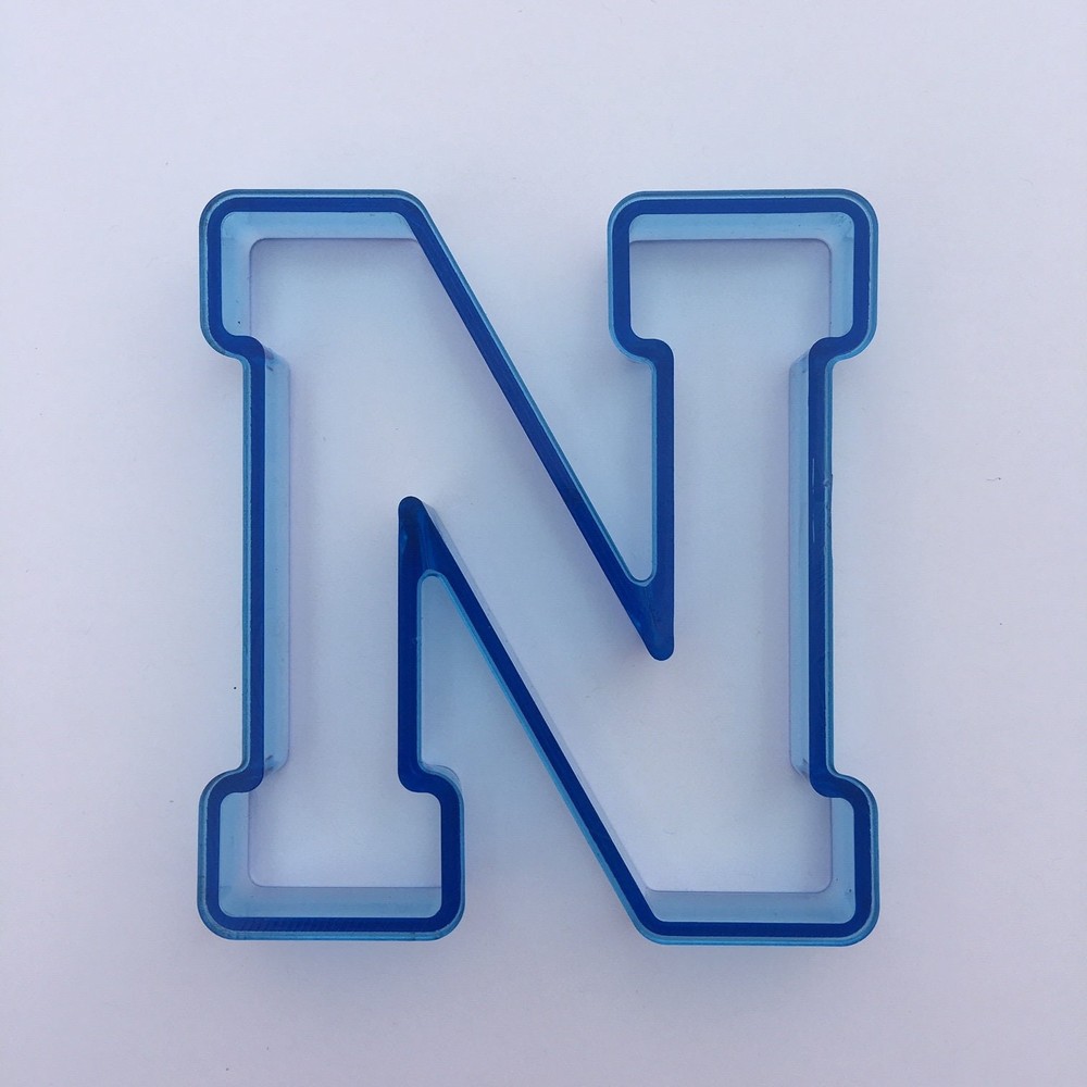 Varsity Font Cookie Cutter 4" tall - Letter N