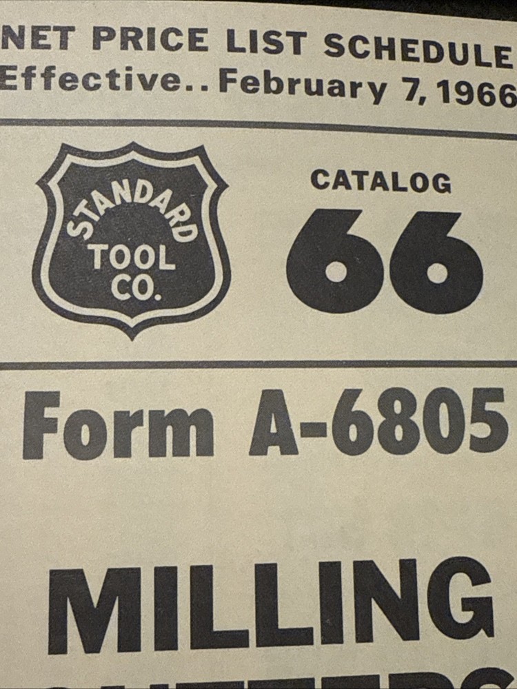 Vintage Standard Tool Co Tool Catalog USA 🇺🇸