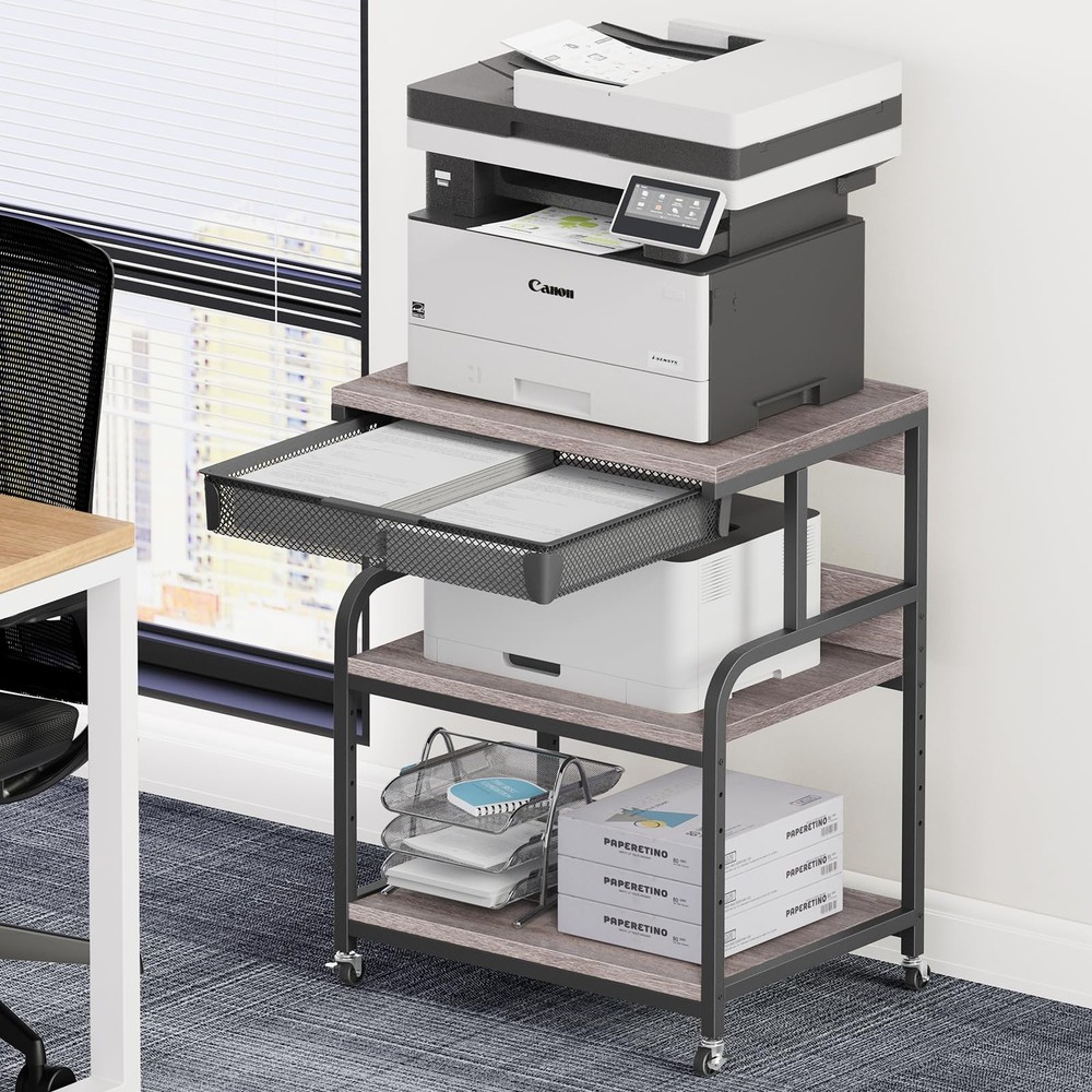23.6''x18.9'' Extra Large Printer Stand with Drawer
