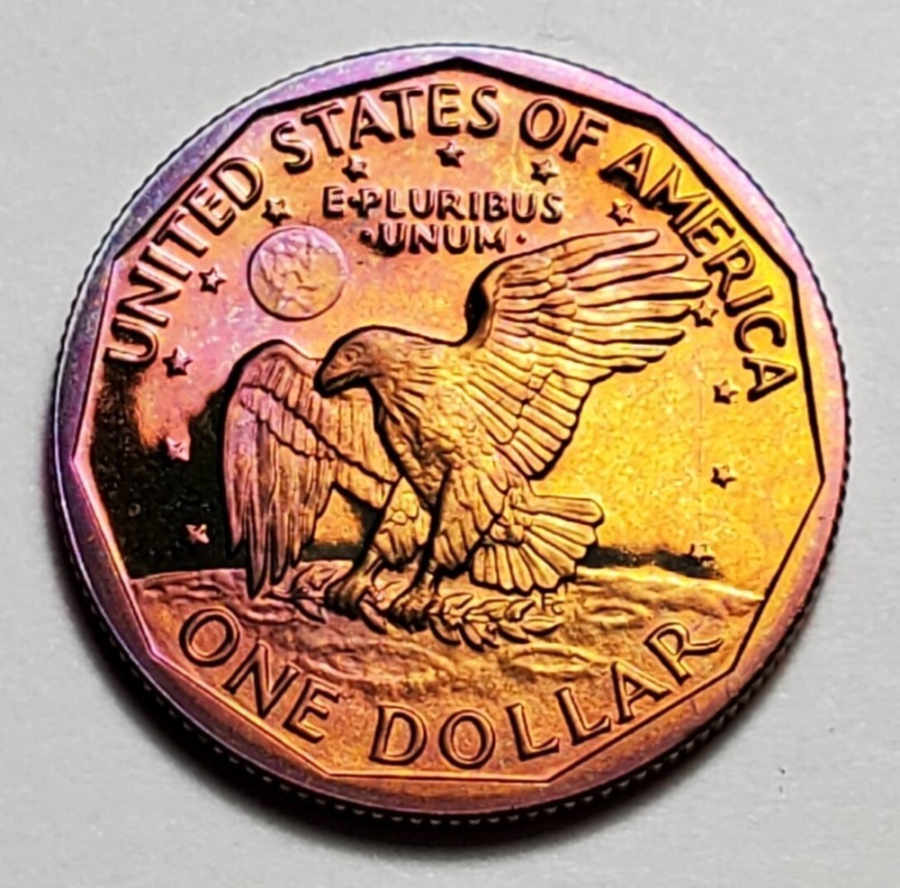 TONED 1981 S SUSAN B ANTHONY SBA DOLLAR PROOF UNC #C2452