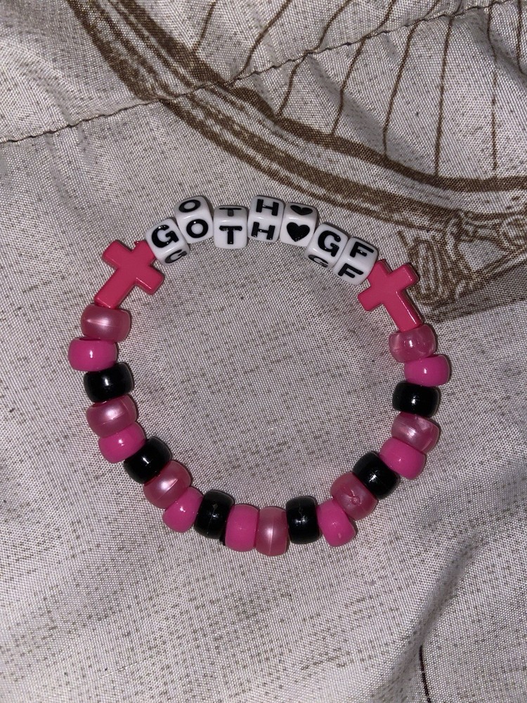 Single Goth Girlfriend Kandi Bracelet