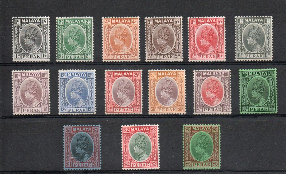 PERAK SG 88-102 1935 SET M/M