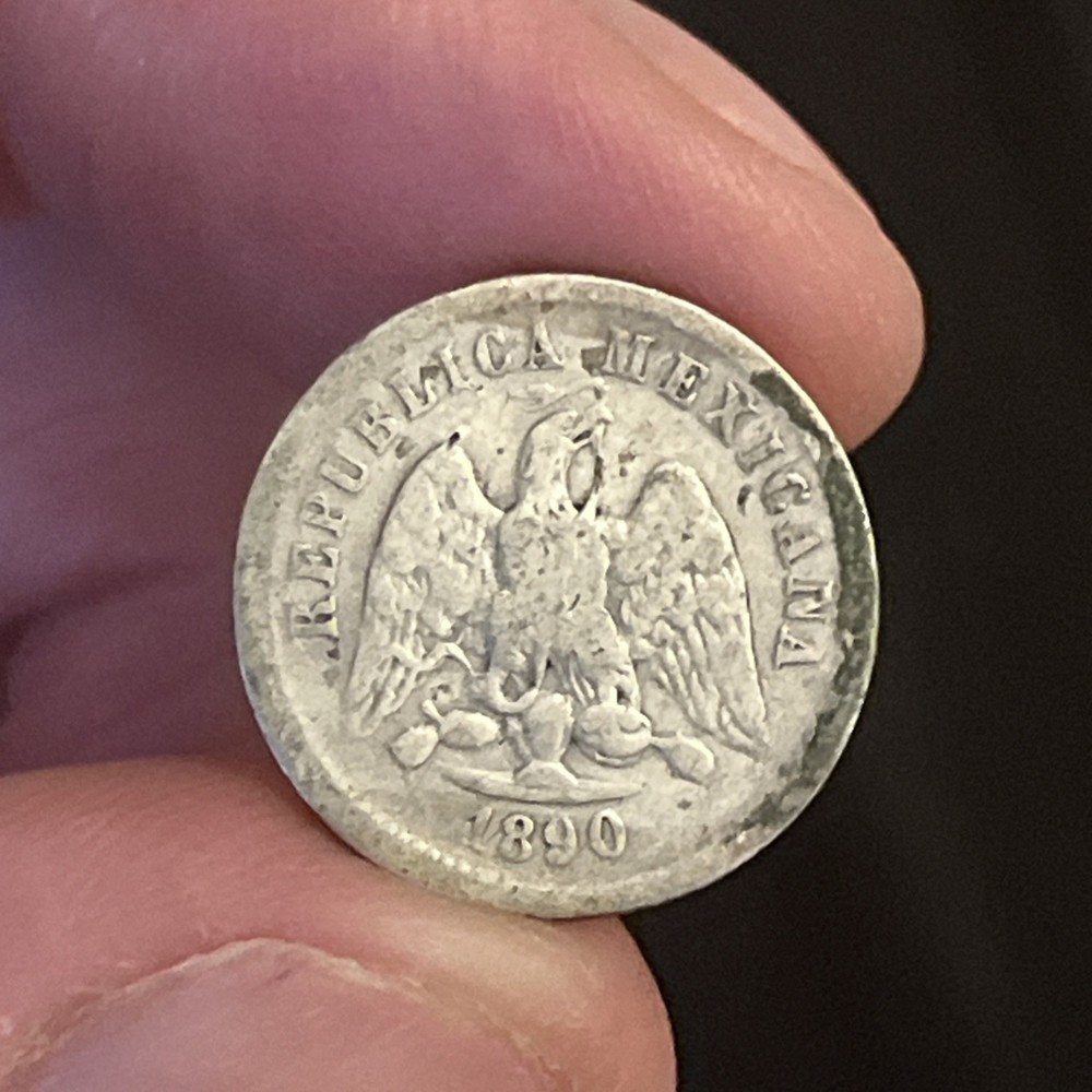 1890 PI R MEXICO SILVER 10 CENTAVOS