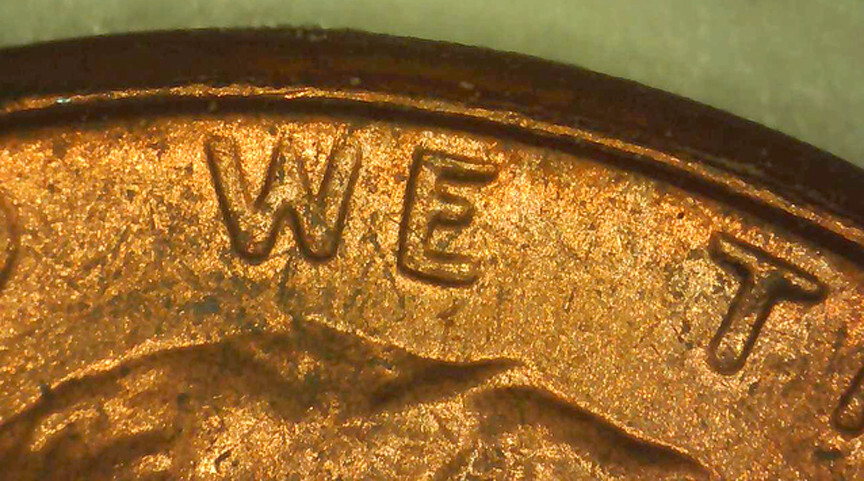 1970 D Lincoln Cent Unc RB- Spike Head- Unlisted