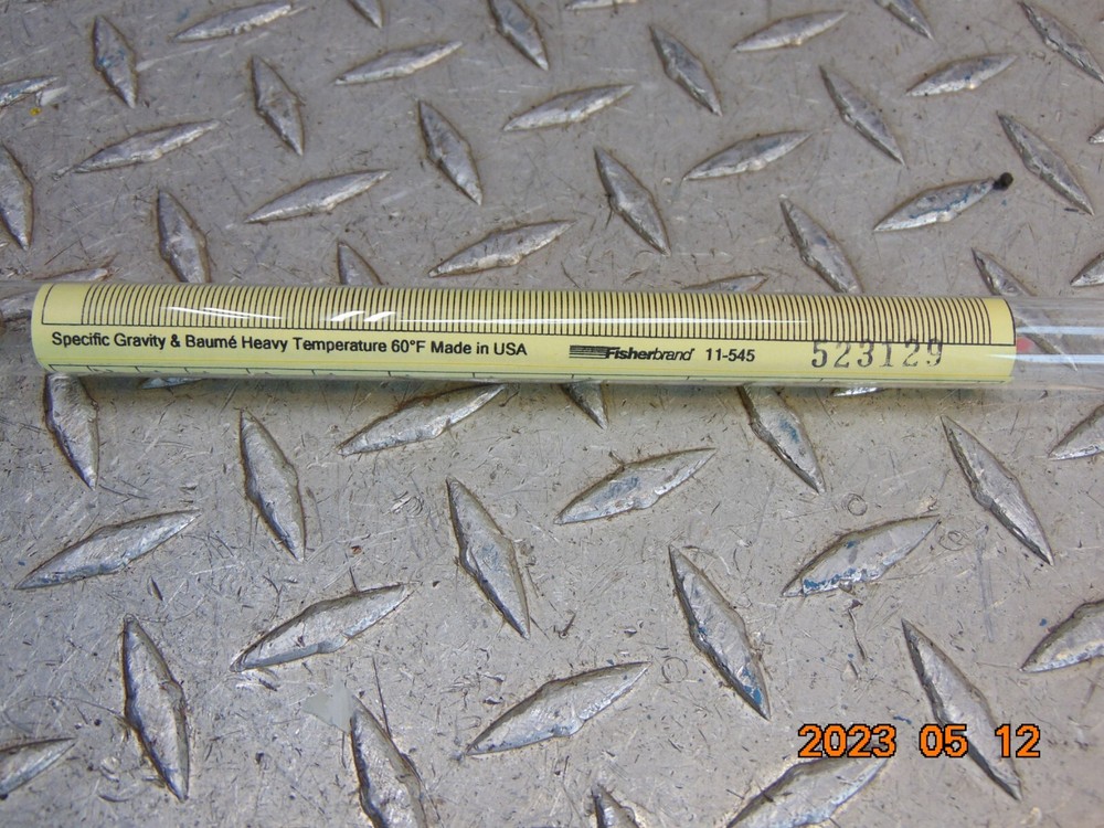 ERTCO 2545DS-BF HYDROMETER SPECIFIC GRAVITY 1.000/2.000