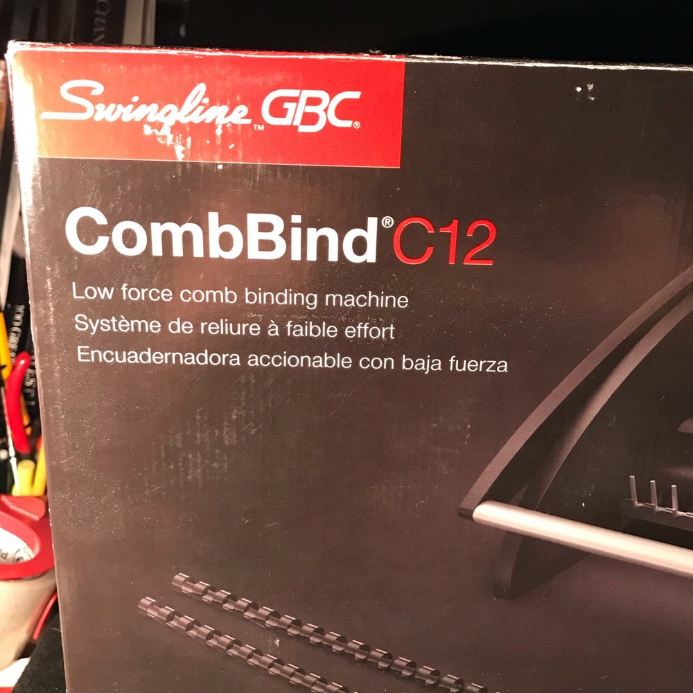 Swingline GBC CombBind C12 GBC Binding Machine Binds up to 225 Sheets WORKS