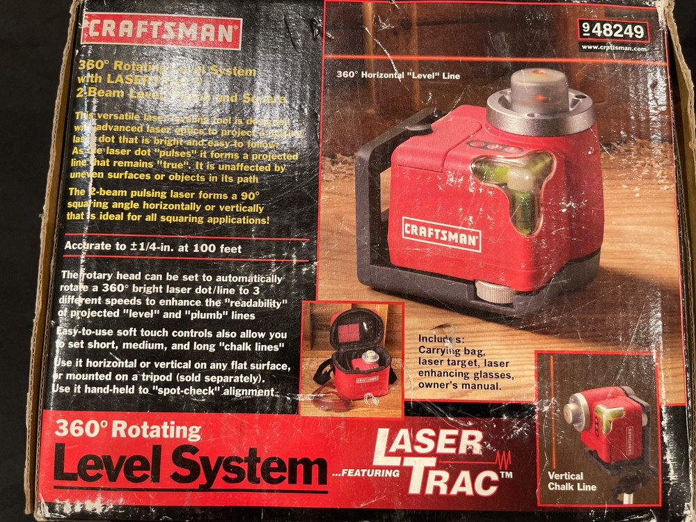 Craftsman 360 degree Lasertrac rotating level system - 48249