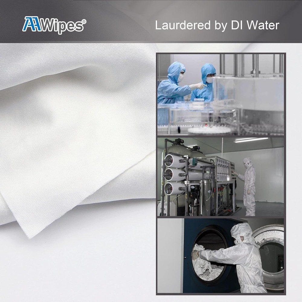High-Strength Poly Wipes 400 Pcs - Laser Sealed & Class 100 Quality