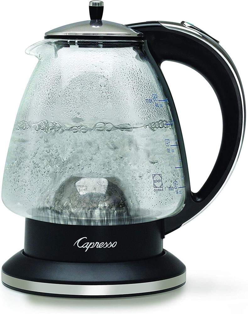 Capresso H2O Glass 48-oz Electric Kettle - Black