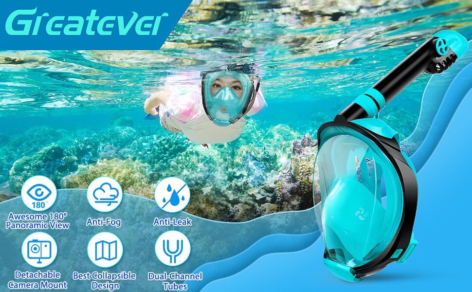 Greatever G2 Full Face Snorkel Mask S/M