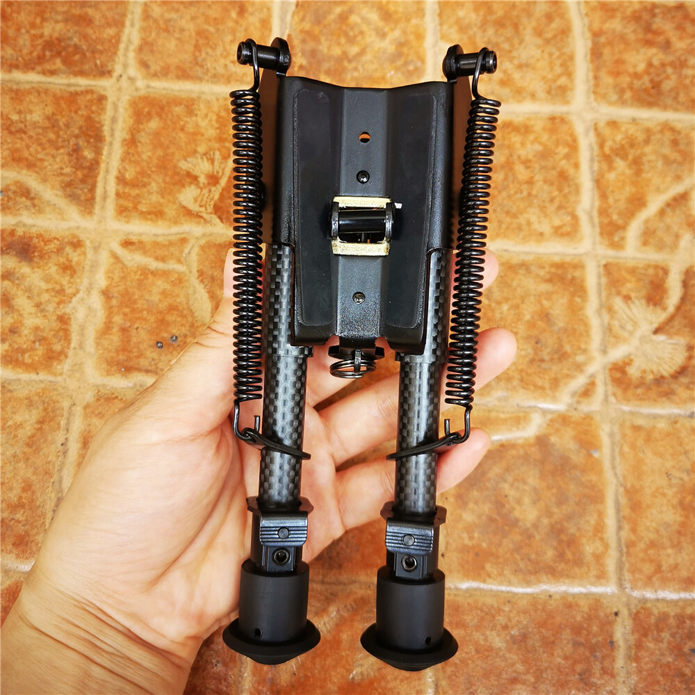 6" 9"13" Carbon Fiber Foldable Adjustable Spring Return Hunting Rifle Bipod