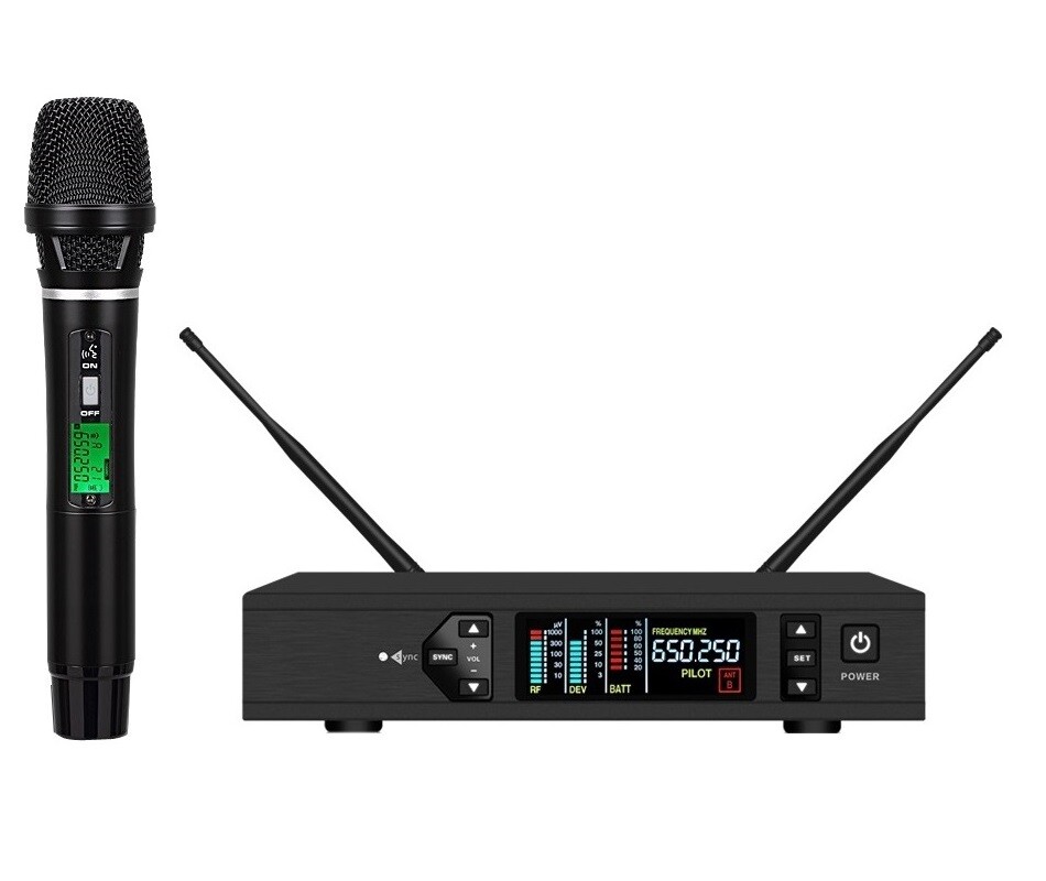 Wireless Handheld Microphone UHF True Diversity Vocal mic Stage Theater School