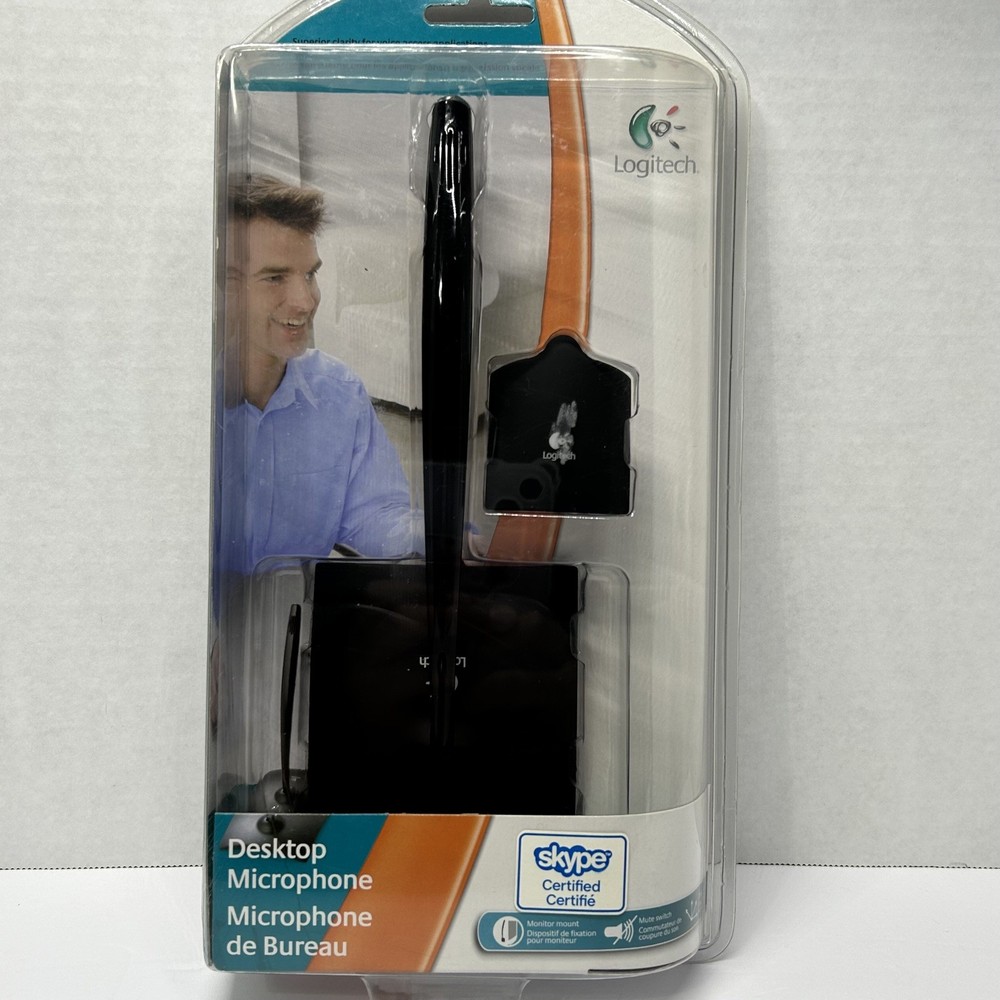 Logitech Black 3.5mm Connector Desktop Microphone, New & Sealed