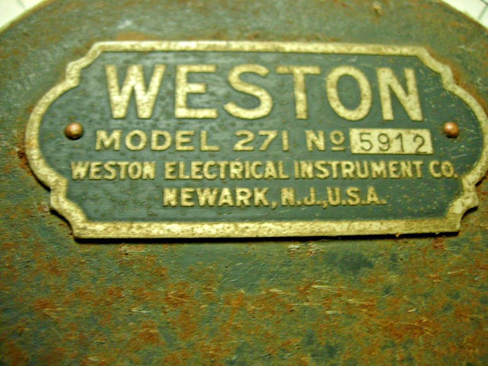 Vintage WESTON Model 271 Microampere Ammeter Great Display Piece