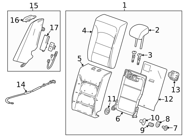 Genuine GM Headrest 84298131