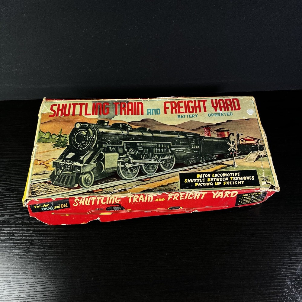 Vintage Atlas Shuttling Train & Freight Yard Set Original Box