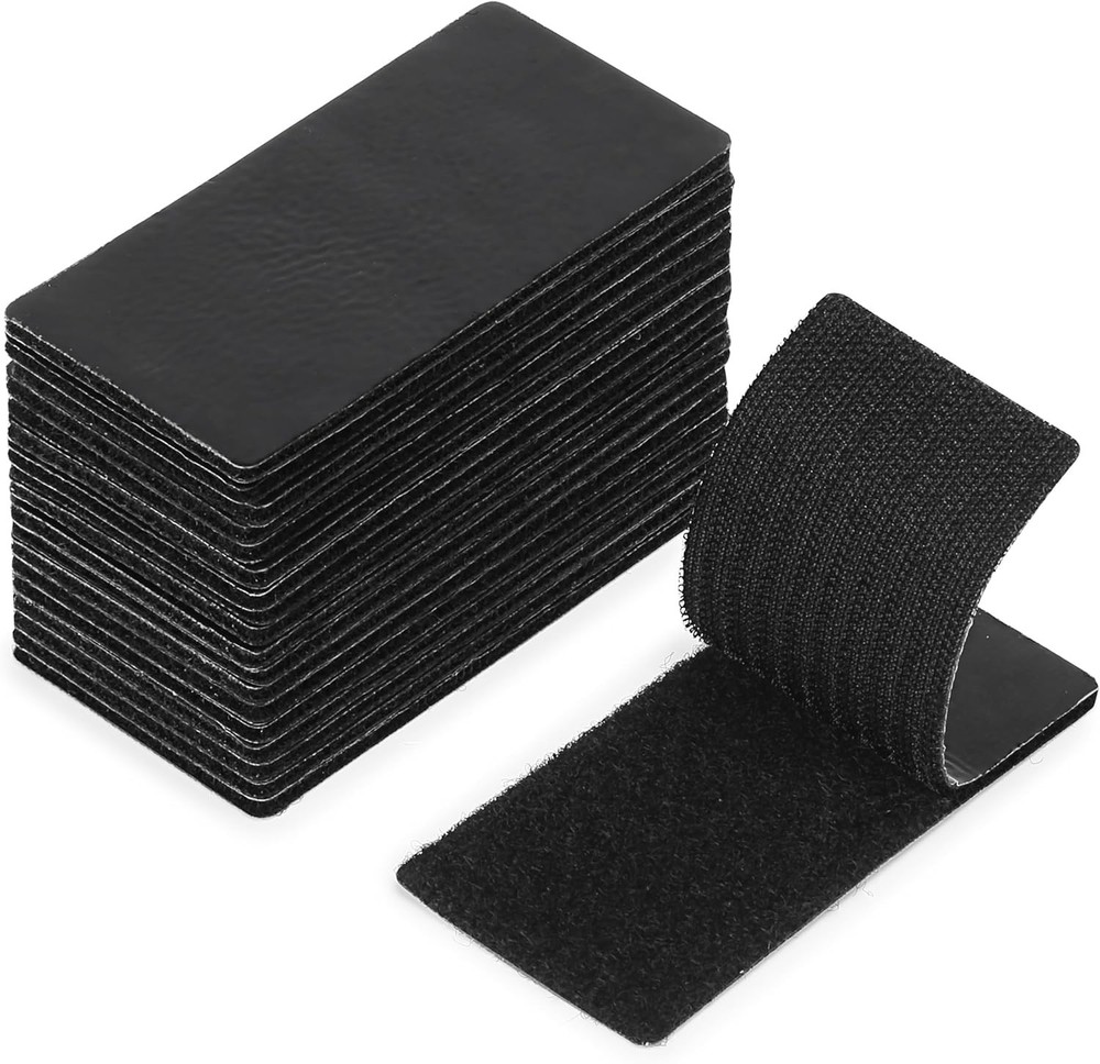 Versatile 20-Piece 4" x 2" Hook & Loop Strips - Durable Adhesive for Home Use