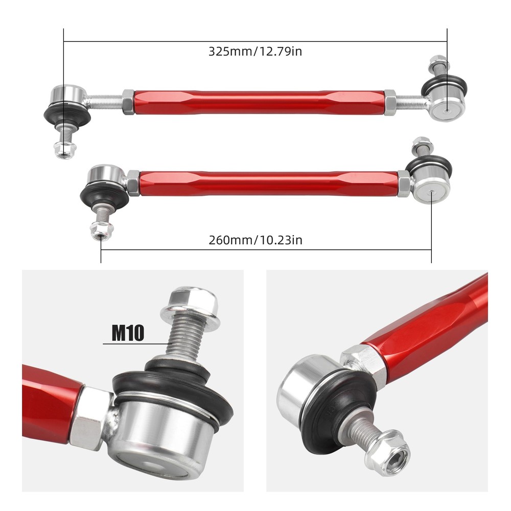 Adjustable Front Sway Bar End Link Kit For BMW E90/E91/E92/E93 325i 328i 335i