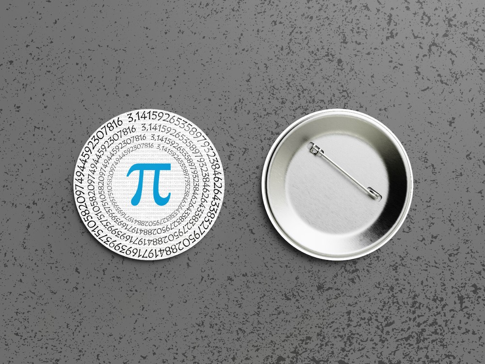 2 x Pi 3.14 2.25" Pinback Buttons / Badges