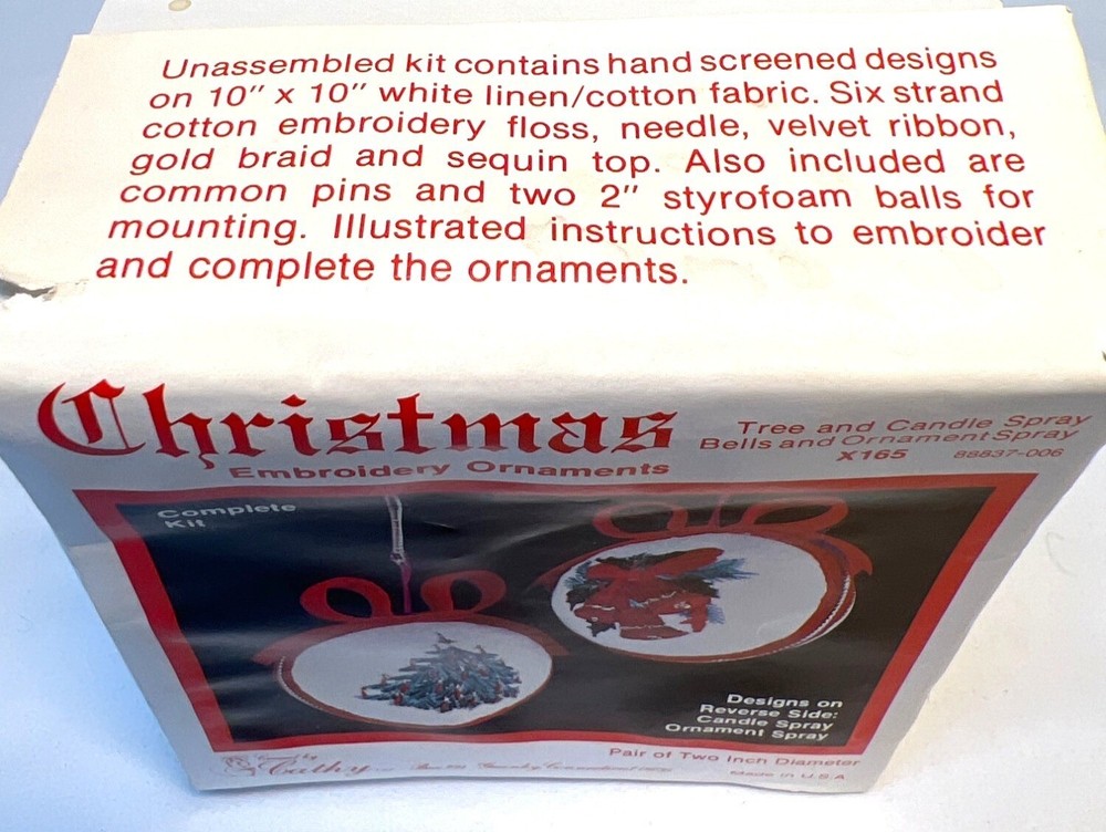 Christmas Embroidery Ornaments Kit Complete
