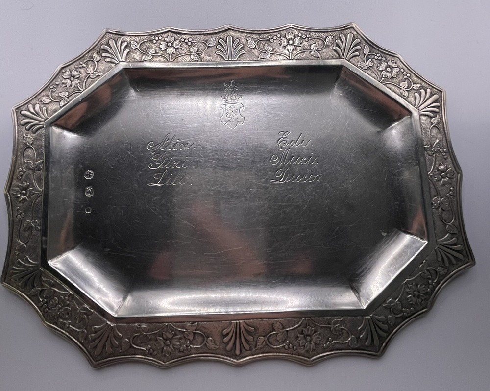 Antique Austrian 800 Silver Tray