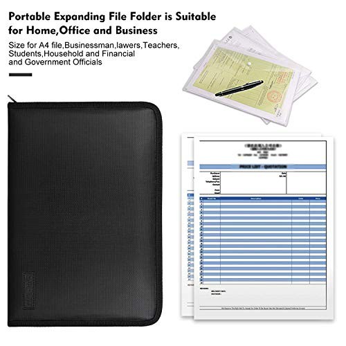 Fireproof Expanding File Folder with 13 Multicolored Multicolored,13 Pockets