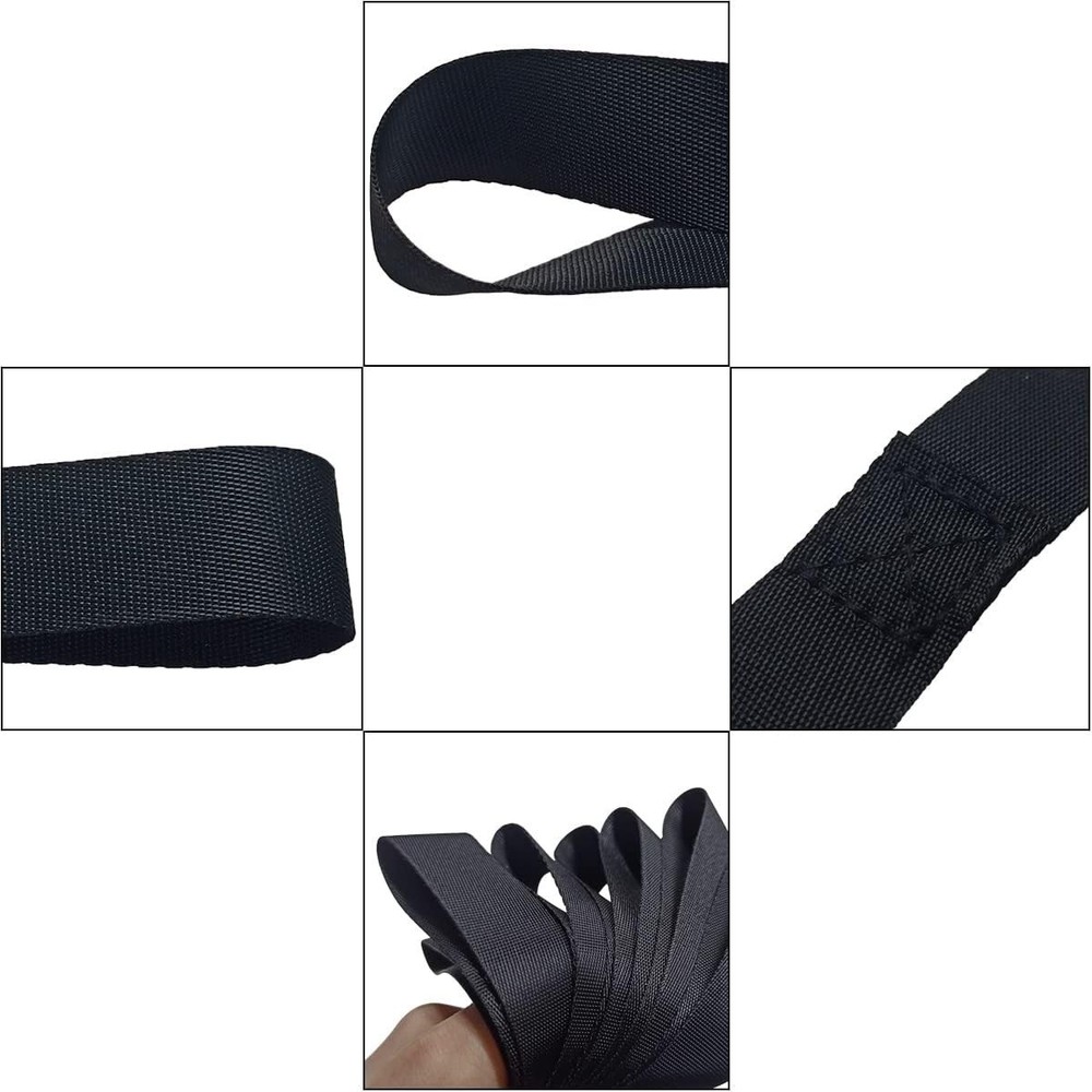 Compact 6 Piece Soft Loop Tie Down Strap Set - 1500 lbs Capacity, Easy Storage