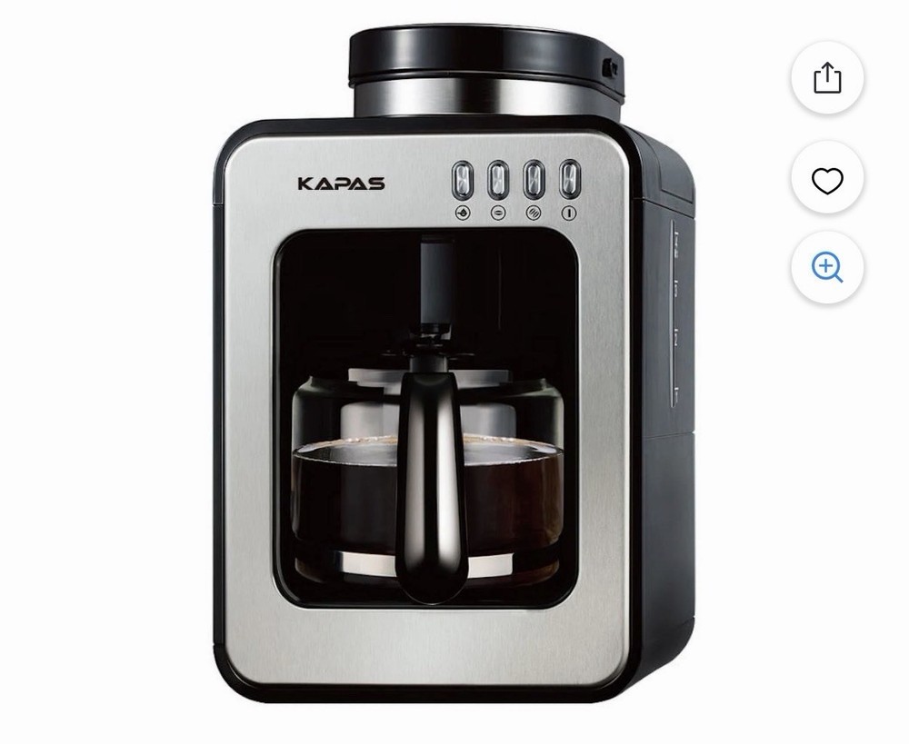 KAPAS Mini Automatic Coffee Machine With Grinding Function, Programmable Timer