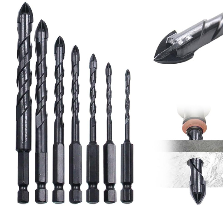 New Four-Flute Sawtooth Eccentric Drill Bit Set,4 Tooth Eccentric Drill Bit