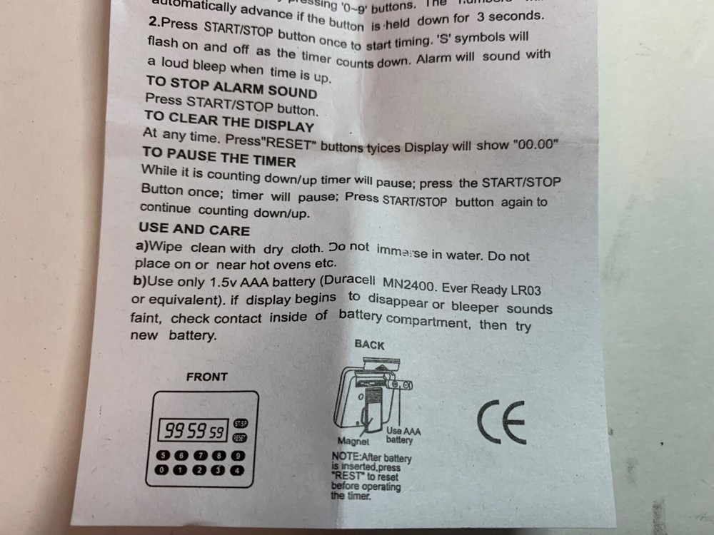 (6) Digital Timer Count Down / Count Up Timer Alarm Total of Six