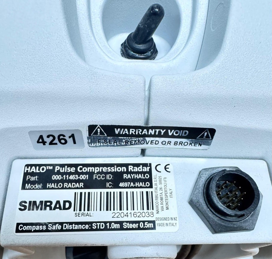 SIMRAD HALO 4 Pulse Compression Radar 4′ Open Array Complete RI-12