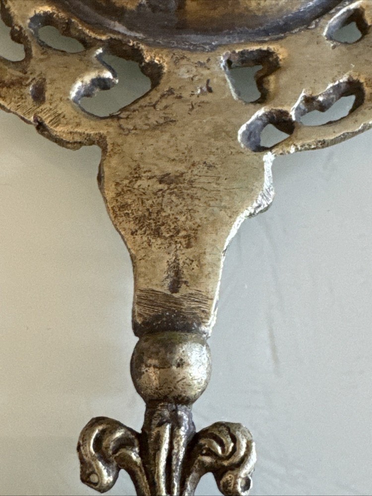 Antique Brass Ornate Tea Strainer